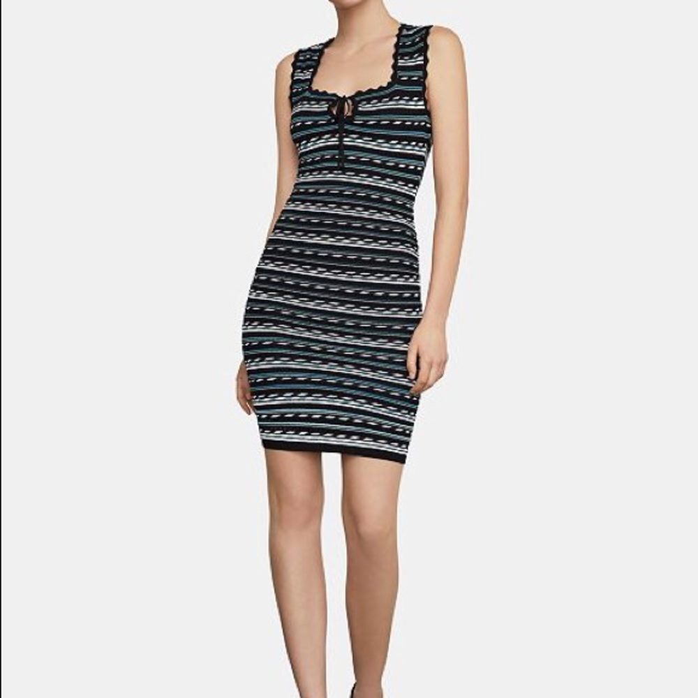 Bcbg dotted body on sweater dress